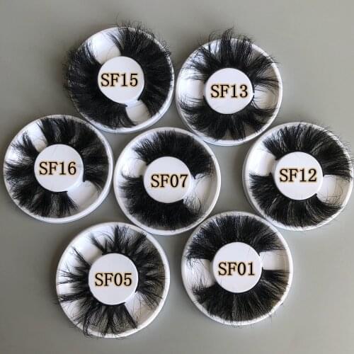 Rainsin Long 25MM Mink Wispy Eyelashes With Round Case Dramatic Messy Long 3d Mink False Lashes Super Fluffy Mink Eyelashes
