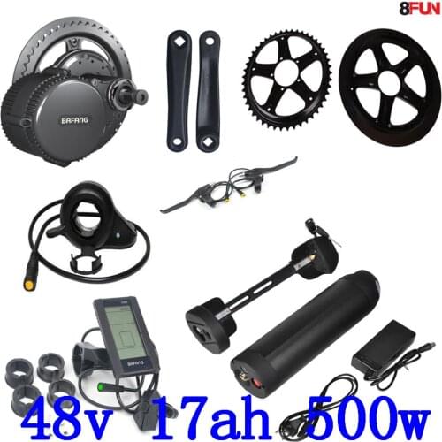 48V 500W Bafang BBS02 48V 8Fun Bike Electric Motor Kit Motor Bicycle Electric With Battery 48V 17AH Electric Bike Conversion Kit