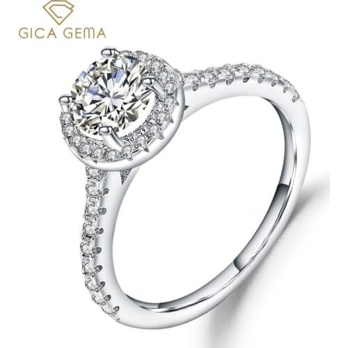 GICA GEMA Classic 925 Sterling Silver Rings For Women With Aaa Cubic Zirconia Gemstones Promise Ring Fashion Fine Jewelry Gift