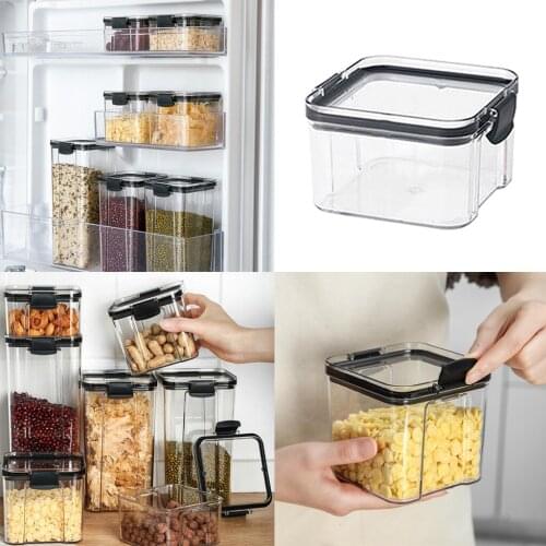Food Storage Container with Plastic Lid | BPA Free, Leak Proof Food Organizer, Clear