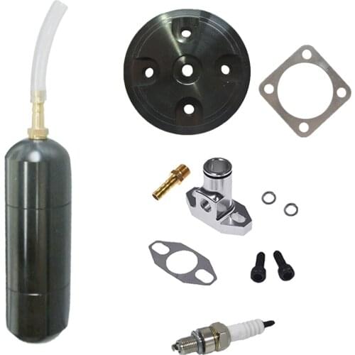 CNC Cylinder Head Cover & Power Boost Bottle Fit 80cc Motorized Bicycle