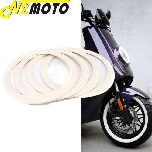 Motorcycle White 12" Scooter Wheel Tyre Sticker Protection Ring For Vespa GTS 250 300 Sprint Primavera 150 LX150 S150 2017-2019
