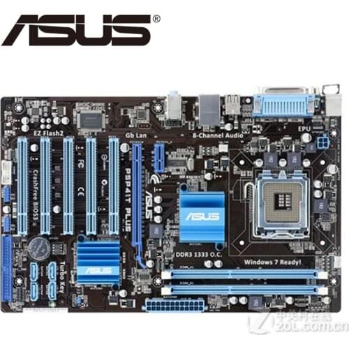 Asus P5P41T PLUS Desktop Motherboard P41 Socket LGA 775 Q8200 Q8300 DDR3 8G ATX UEFI BIOS Original Used Mainboard On Sale