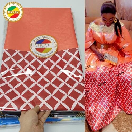 Latest Style!!! Gambia Printed Party Evening Gowns Basin Riche For Bride Wedding Dresses Basin Riche Lace Materials