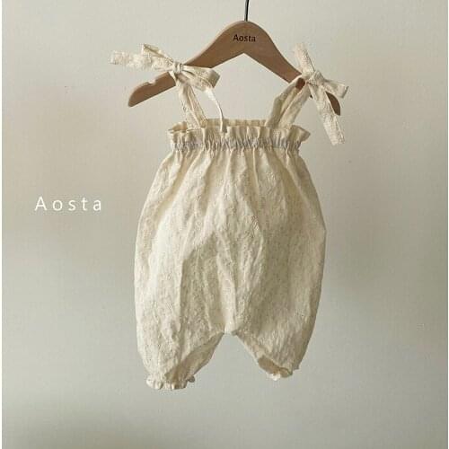 2021 new boys girls lace overalls summer cotton fashion babys pants