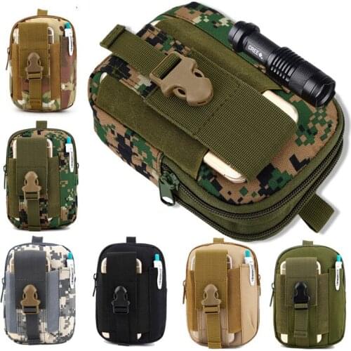 Hunting Belt Molle Nylon Mobile Phone Bags Travel Tool Outdoor Men Waist Pack Bum Bag Pouch Waterproof Tactical Military Sport