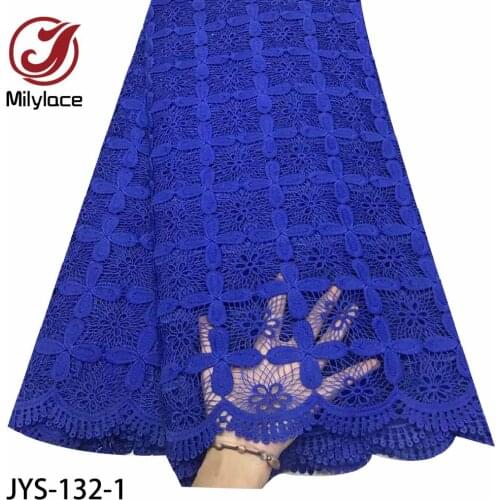 Latest African Laces 2020 High Quality Embroidered Guipure Cord Lace Fabric for Nigerian Party Dress JYS-132