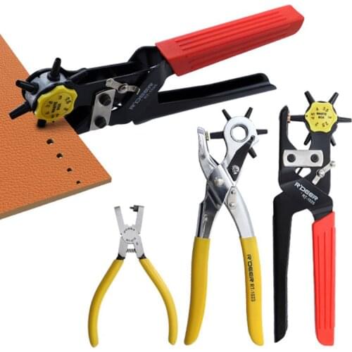 Sturdy Leather Belt Hole Punch Pliers Eyelets Puncher Sewing Machine Bag Setter Tool Household A0KF