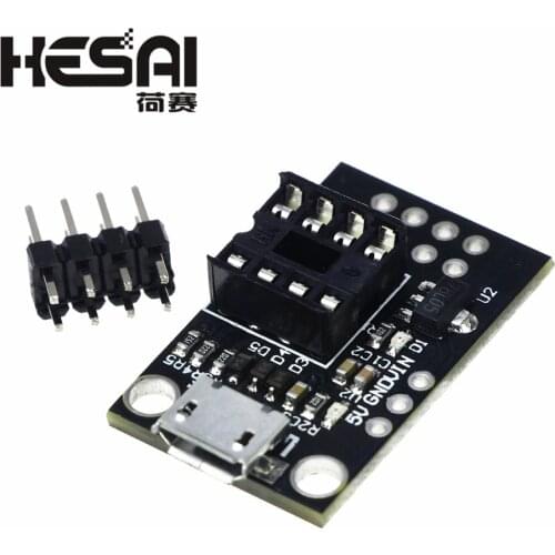 ATtiny13A/ATtiny25 /ATtiny45/ATtiny85 Pluggable Development Programming Bare Board