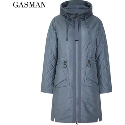 GASMAN 2021 New windproof down jacket coat Women hooded parka jacket autumn women fashion bio jackets Female thin puffer jackets