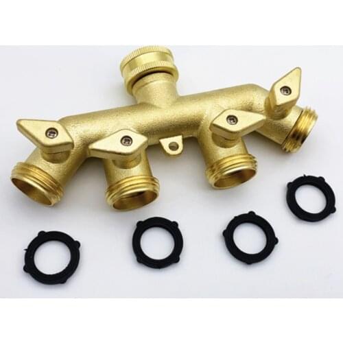 Garden Hose Splitter 4 Way Tap Hose Connectors Water Distributor Switch Valve Garden Water Connectors Watering Irrigation