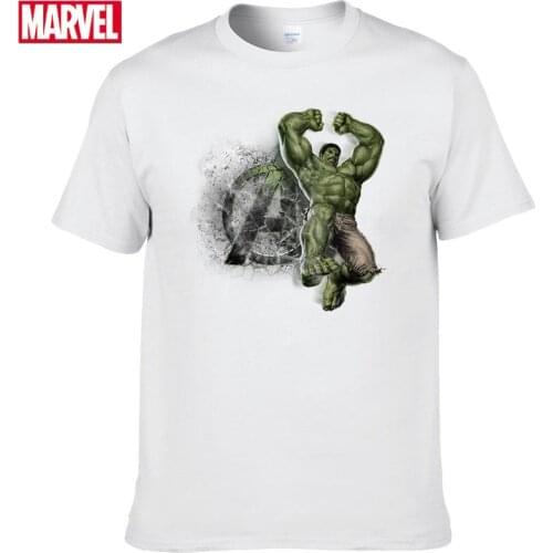 Marvel The Avengers Hulk T shirt Comfortable Breathable 100% cotton Fashion clothes for teens Tops t-shirts man summer #150