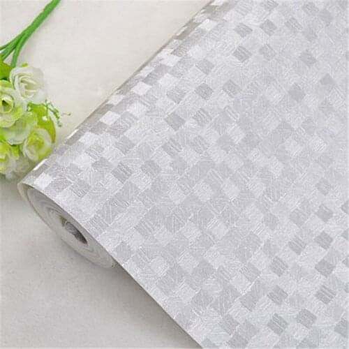 Wellyu Silver foil wallpapers ceiling light pool solid color silver white reflective waterproof works decoration wallpaper