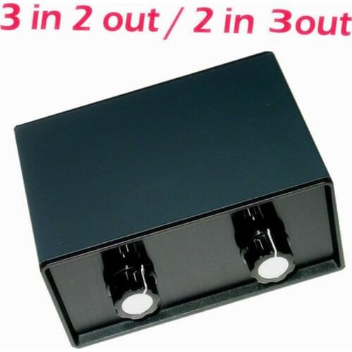 Stereo 3-IN-2-OUT RCA Audio Signal Splitter / Switcher Selector Passive Preamp