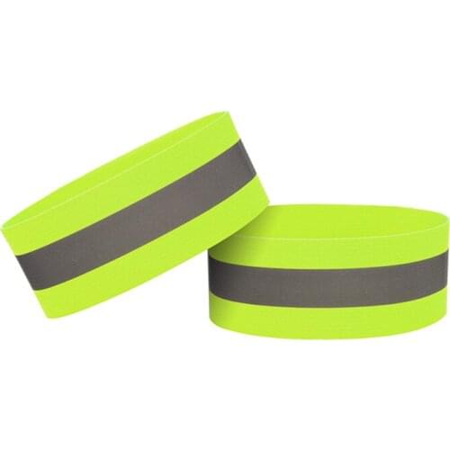 Reflective Bands Elasticated Armband Wristband Ankle Leg Straps Safety Reflector Tape Straps for Night Jogging Walking Biking