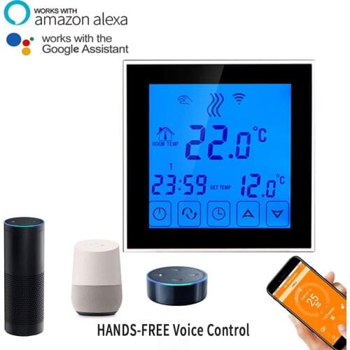 WiFi Temperature Controller Thermostat for Water Hot Floor Digital Electric Floor Heating Control works with google assistant