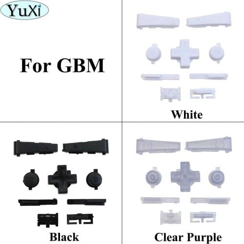 YuXi 4Color Full Buttons Set L R A B D-Pad Keypad for Nintend for GBM Console Shell Button Keys Replacement Parts