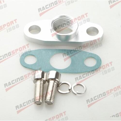1/2 NPT Female Aluminum Oil Drain Turbo Flange T3 T4 T04 GT40 GT55
