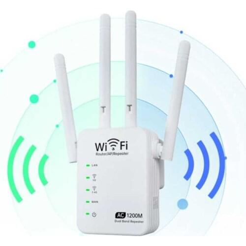1200Mbps Router Wifi Booster 2.4G/5Ghz Wireless WiFi Repeater 5G Wi-Fi Signal Amplifier Repeater Wifi Long Range Extender