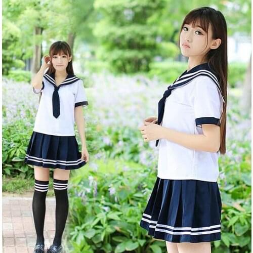 2020 High quality Lovely Japanese Girl school student uniforms maid costumes sailor dress sexy female costume uniform Temptation