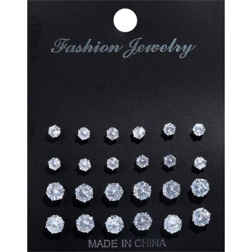 2021 Fashion Trend New Jewelry Inlaid Rhinestone Geometric Earrings Wedding Travel Souvenir Simple Earrings Free Shipping Gift