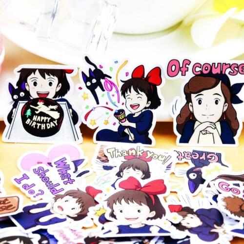 40pcs/ pack Creative Cute Self-made Kikis Delivery Service Scrapbooking Stickers /Decorative Sticker /DIY Craft Photo Albums