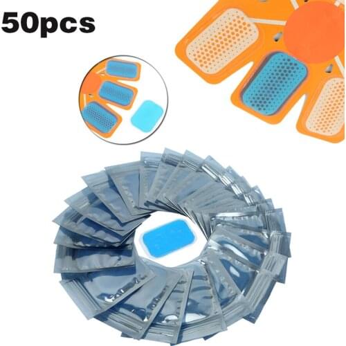 25 pairs 50 Pcs Gel Pads EMS Trainer Abdominal Gel Stickers Fitness Hydrogel Abdomen Muscle Stimulator Slimming Massage Machine