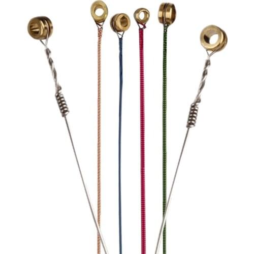 6Pcs/Set Acoustic Guitar Strings Rainbow Colorful Guitar Strings E-A For Acoustic Folk Guitar Classic Guitar Multi Color