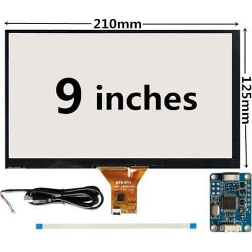 9 inch 210mm*125mm Raspberry Pi High compatibility universal navigation Capacitive Touch Digitizer Touch screen panel Glass
