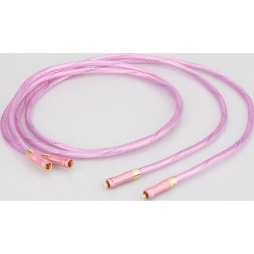 A33 Pair 12cores Silver Plated Analogue Interconnect RCA Hi-Fi Stereo Cable Audio Grade RCA TO RCA Audio Cable