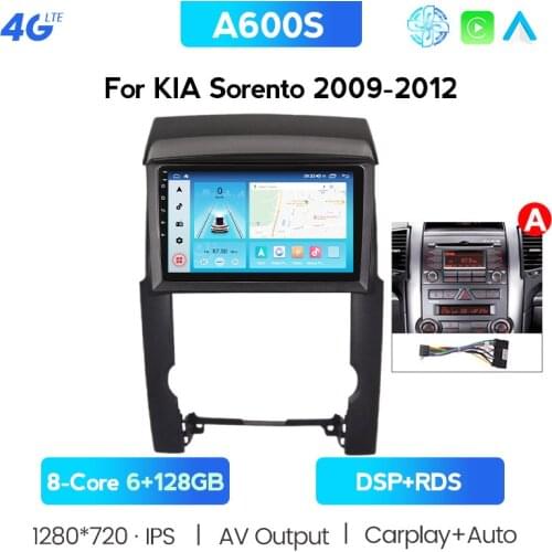 9'' IPS Android 10.0 Car Radio Multimedia KIA Sorento 2009/2011/2012 GPS Navigation Navi Player Auto Stereo 2din Built-in WIFI