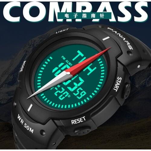 PANARS Digital Compass Watches Men Swim Waterproof Military Sport Watch Men Outdoor Clock Male Wrist Watch erkek kol saati