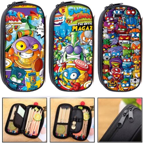 Super Zings Cosmetic Case Kids Cartoon Game Pencil Case Large Capacity Multifunction Sotrage Bags Children School Supplies