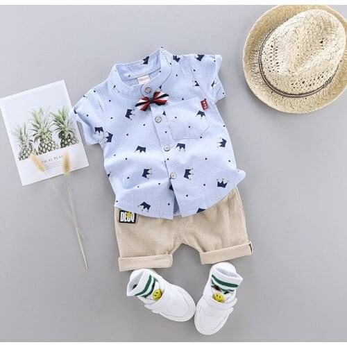 2020 Summer Wear New Baby Boy Clothes Newborn Outfit Baby Boy Shorts + Tshirts Tops Clothing Toddler Girl Outfits
