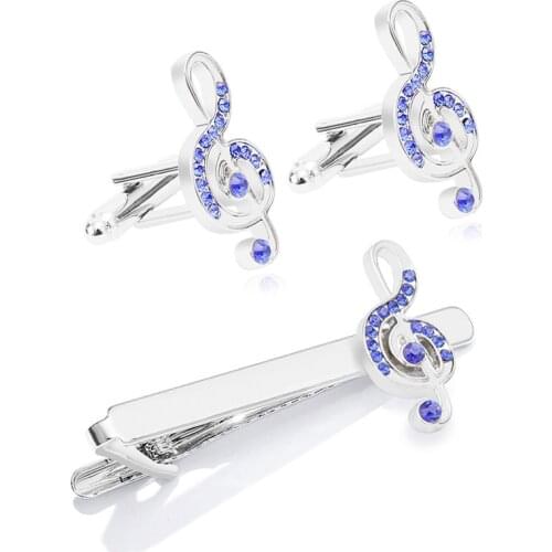 Musical Note Rhinestone Tie Clips For Men Wedding Necktie Musical Note Tie Clasp Clip Gentleman Tie Bar Tie Pin For Mens Gift