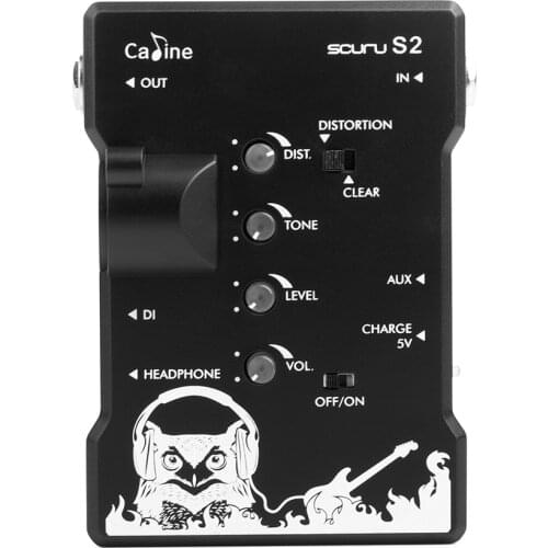 Caline S2 DI Earphone Front Stage Trainer Use Mini Electric Guitar For Guitar With XLR Cable Audio Connector Electric Pedal