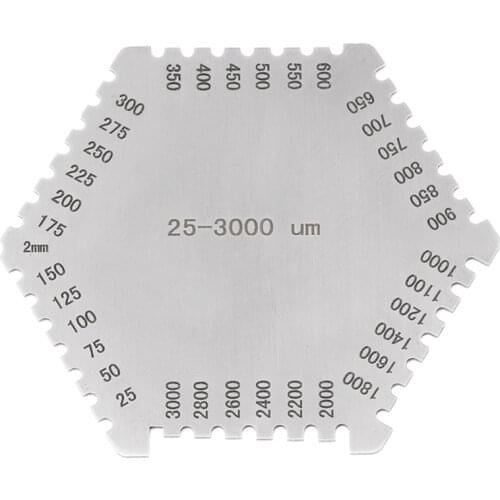 Stainless Steel Hexagonal Wet Film Comb Paint Wet Film Thickness Gauge Comb 448A