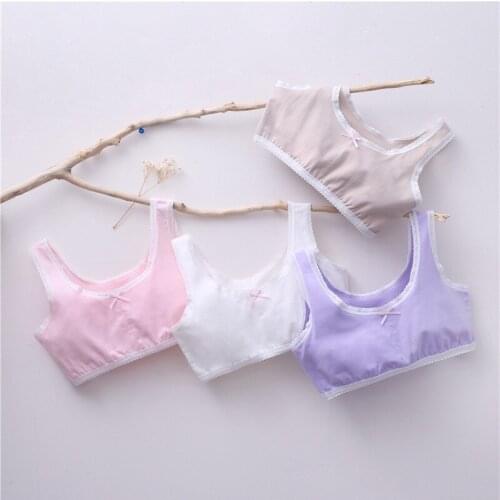 Teen Girl Underwear Bras Girls Bra Development Period Students Pure CottonSummer Beathable Vest Underwear