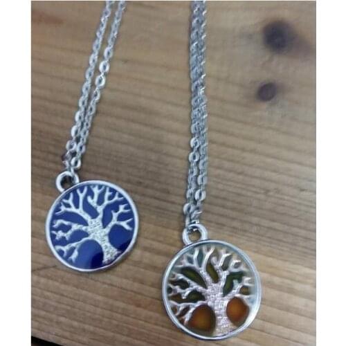 Christmas tree mood necklace fashion Life tree roundness mood necklace