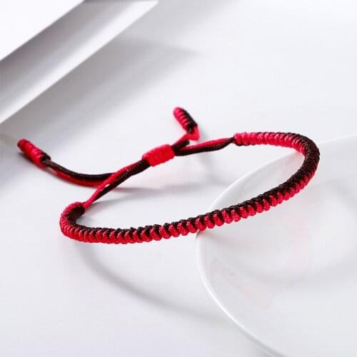 Lucky Handmade Colors Knots Braided Rope Bracelet Tibetan Buddhist Love Charms Adjustable Bracelets&Bangles For Women Men Gifts