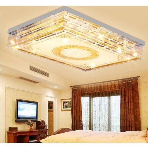 European style ceiling lamp home crystal ceiling lamps bedroom living room bright LED crystal fashion living room led fixture