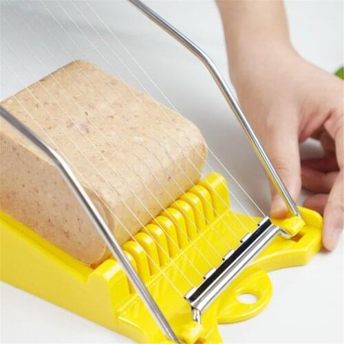 Lunch Meat Slicer 10 Stainless Steel Wires Slicer Food Cutter Kitchen Gadget for Cheese Egg Vegetable Fruits Soft Food Sushi