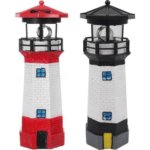 Solar Lighthouse Led Light Garden Leuchtturm Beacon Waterproof Outdoor Sensor Light Garden Landscape Decoration Lamp
