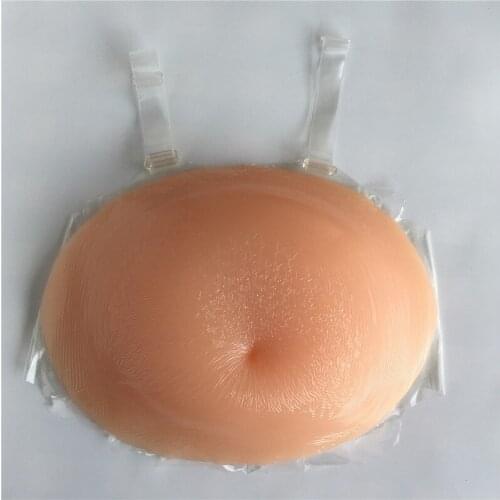 Uni-sex Simulation Pregnant Fake Skin Silicone Artificial Belly for Cross Dressing Actor Model Women Jelly Tummy