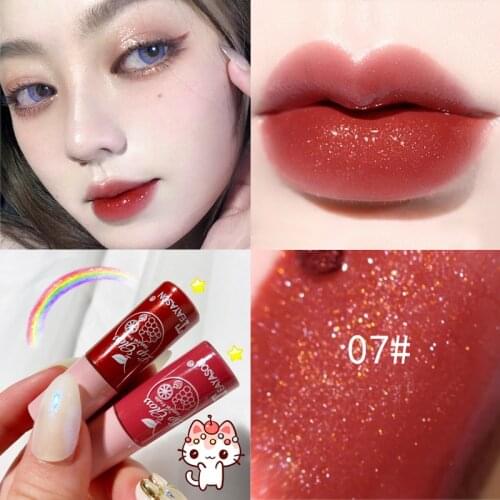 10 Colors Moisturizing Liquid Lipsticks Shiny Velvet Lip Gloss Oil Long Lasting Mini Sexy Red Lip Tint Makeup Cosmetic Gift