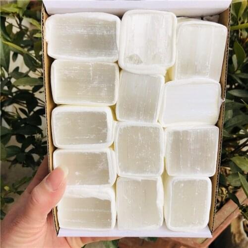 1box Natural Selenite Stones Chakra Stones Energy Healing Raw Minerals Crystals Specimen Home Decor