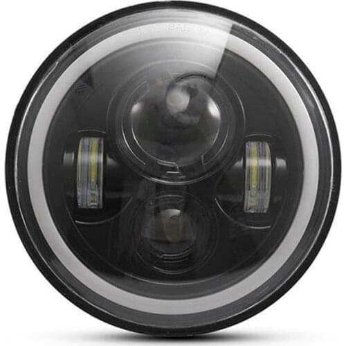 1pc 7Inch Round 75W LED Headlights Hi/Lo For Motorcycle 97-18 JK TJ LJ Wrangle Motorcycle Jeep Headlight Low beam lights