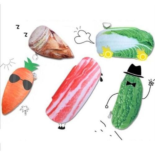 1PC Simulation Food Pencil Storage Bag Case Organizer Creative Farm Vegetable Carrot Winter Bamboo Shoot Pencil Bag Pouch