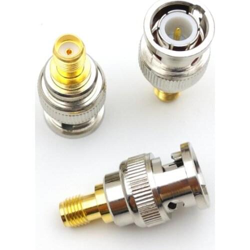 100pcs BNC Male to SMA Female Plug Coax connectors New