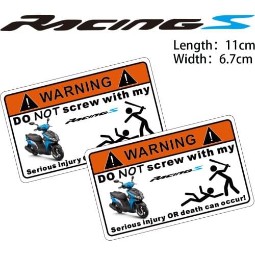 KODASKIN 2 Pieces Do Not Screw Warning Sticker Decal for KYMCO RACING S
